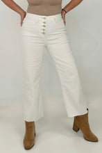 Load image into Gallery viewer, "Sophie" Judy Blue High Waist Wide Leg White Cropped Jeans
