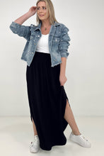 Load image into Gallery viewer, Zenana "Sydney" Smocked Waist Side Slit Maxi Skirt