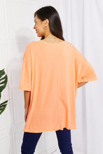 Load image into Gallery viewer, Zenana Neon Lights Full Size Raw Edge Pocket Tee