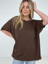 Load image into Gallery viewer, Zenana "Modish Comfort" Rayon Oversized Front Pocket Top
