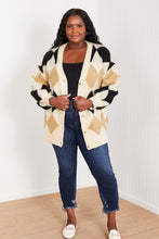 Load image into Gallery viewer, CY Fashion Know-It-All Full Size Argyle Longline Cardigan
