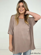 Load image into Gallery viewer, Zenana "Modish Comfort" Rayon Oversized Front Pocket Top