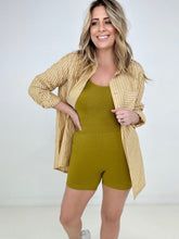 Load image into Gallery viewer, Zenana Striped Button Down Long Sleeve Shirt and Shorts Set