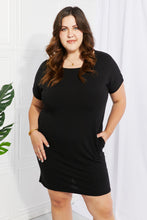 Load image into Gallery viewer, Zenana Chic in the City Full Size Rolled Short Sleeve Dress