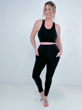 Load image into Gallery viewer, Mono B Racer Back Cropped Sports Tank