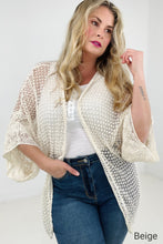 Load image into Gallery viewer, Adora Solid Popcorn Crochet Cardigan