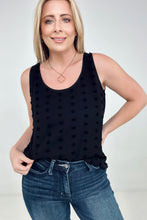Load image into Gallery viewer, Zenana Swiss Dot Round Neck & Round Hem Tank Top