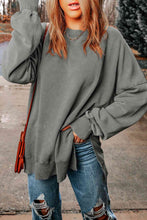 Load image into Gallery viewer, Dropped Shoulder Round Neck Long Sleeve Blouse  ** 5-10 business day shipping! **