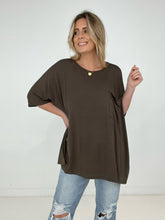 Load image into Gallery viewer, Zenana "Modish Comfort" Rayon Oversized Front Pocket Top
