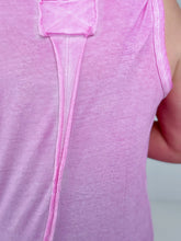Load image into Gallery viewer, Zenana Washed Raw Edge V-Neck Tank Top