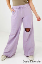 Load image into Gallery viewer, Zenana Distressed Knee French Terry Sweats With Pockets - New Colors