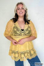 Load image into Gallery viewer, White Birch Half Sleeve Lace Cover up