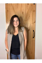 Load image into Gallery viewer, Out on the town cardi vest in mocha-- FINAL SALE!