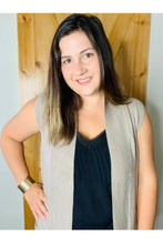 Load image into Gallery viewer, Out on the town cardi vest in mocha-- FINAL SALE!