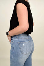 Load image into Gallery viewer, Risen Mid-Rise Button Down Wide Leg Jeans