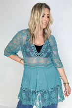 Load image into Gallery viewer, White Birch Half Sleeve Lace Cover up