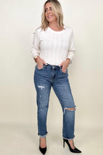 Load image into Gallery viewer, Risen High Rise Destroyed Slim Girlfriend Jeans
