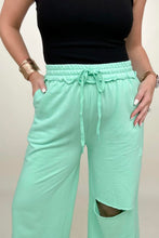 Load image into Gallery viewer, Zenana Distressed Knee French Terry Sweats With Pockets - New Colors