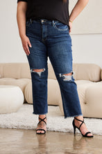 Load image into Gallery viewer, RFM Crop Dylan Full Size Tummy Control Distressed High Waist Raw Hem Jeans
