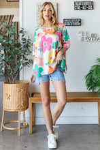 Load image into Gallery viewer, HOPELY Floral Waffle Oversize T-Shirt
