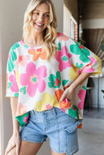 Load image into Gallery viewer, HOPELY Floral Waffle Oversize T-Shirt

