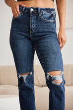 Load image into Gallery viewer, RFM Crop Dylan Full Size Tummy Control Distressed High Waist Raw Hem Jeans
