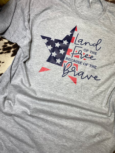 Land of the free graphic tee