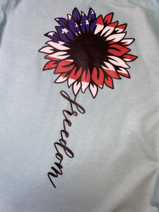 Freedom sunflower graphic tee