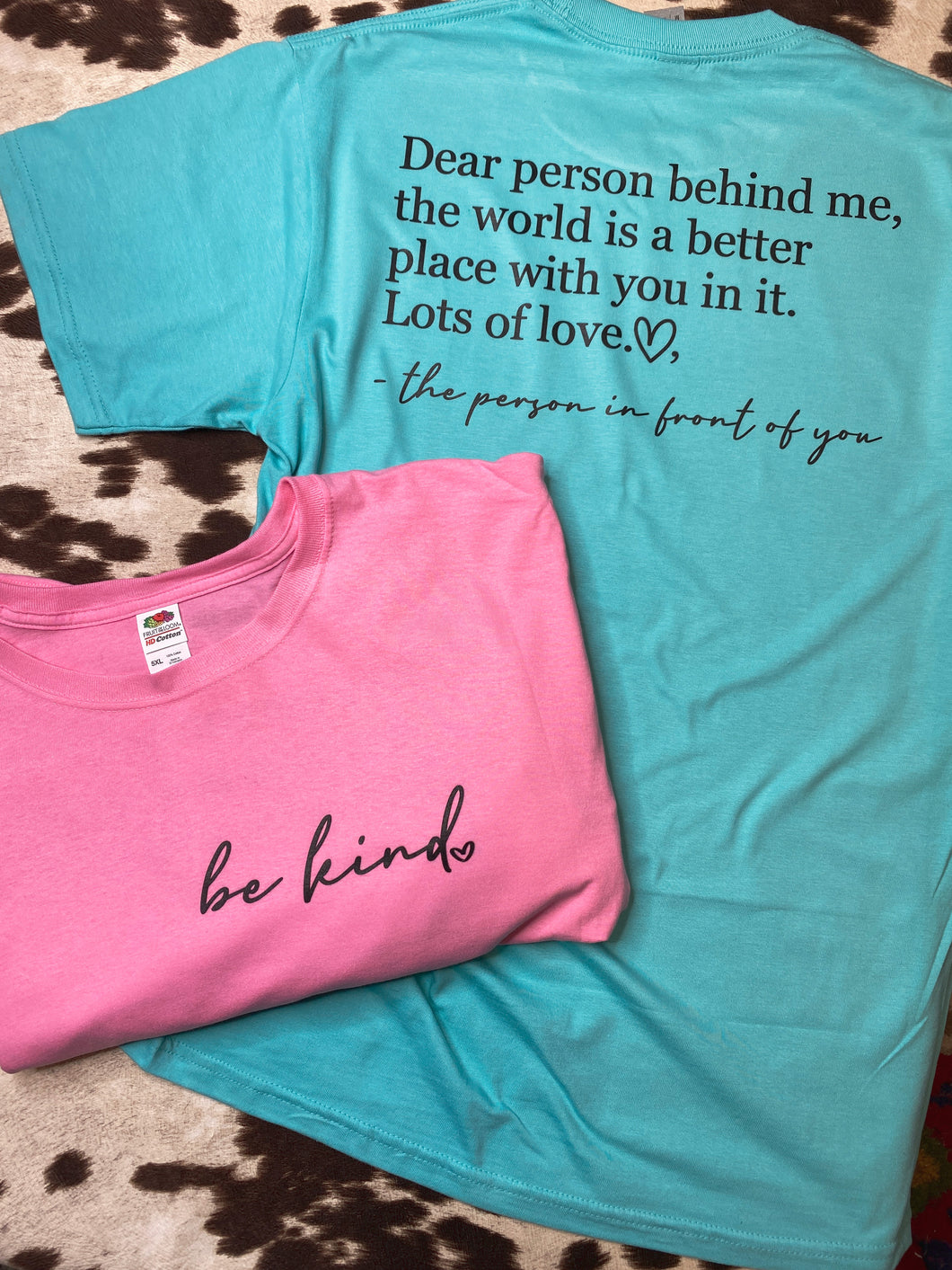 BE KIND font/back graphic tee