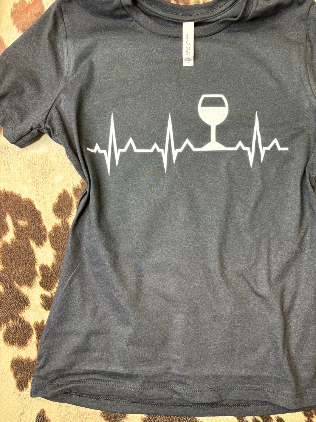 Wine Heartbeat graphic tee