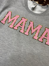 Load image into Gallery viewer, SWEATSHIRT OR TEE MAMA faux-embroidered chenille letter graphic tee
