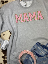 Load image into Gallery viewer, SWEATSHIRT OR TEE MAMA faux-embroidered chenille letter graphic tee
