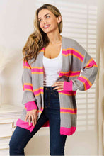 Load image into Gallery viewer, Woven Right Ribbed Long Sleeve Cardigan
