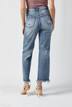 Load image into Gallery viewer, RISEN High Waist Raw Hem Straight Jeans
