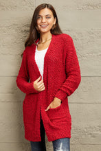 Load image into Gallery viewer, Zenana Falling For You Full Size Open Front Popcorn Cardigan
