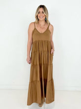 Load image into Gallery viewer, New Colors - Zenana V-Neck Cami Maxi Tiered Dress with Side Pockets
