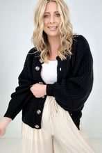 Load image into Gallery viewer, Zenana &quot;Perfectly Poised&quot; Solid Balloon Sleeve Button Front Cardigan
