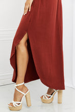 Load image into Gallery viewer, Zenana It&#39;s My Time Full Size Side Scoop Scrunch Skirt in Dark Rust
