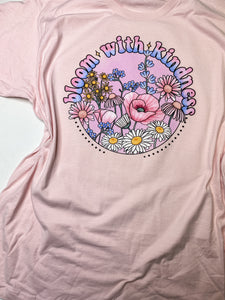 Bloom with Kindness graphic tee