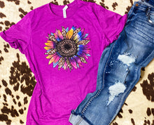 Load image into Gallery viewer, Leopard sunflower graphic tee
