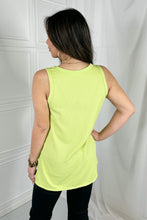 Load image into Gallery viewer, Blumin Apparel Chance of Sun Full Size Ribbed V-Neck Tank in Green
