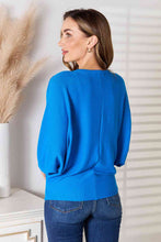 Load image into Gallery viewer, Zenana Full Size Round Neck Batwing Sleeve Blouse
