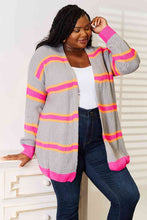 Load image into Gallery viewer, Woven Right Ribbed Long Sleeve Cardigan
