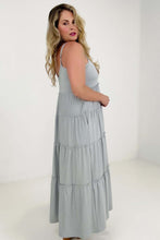 Load image into Gallery viewer, New Colors - Zenana V-Neck Cami Maxi Tiered Dress with Side Pockets
