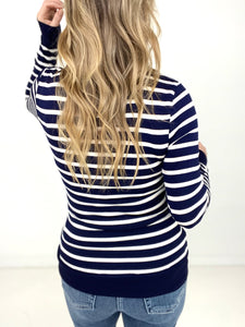 Zenana Striped Snap Button Cardigan