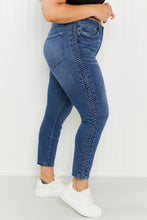 Load image into Gallery viewer, Judy Blue Stevie Full Size Mid-Rise Braided Detail Relaxed Jeans
