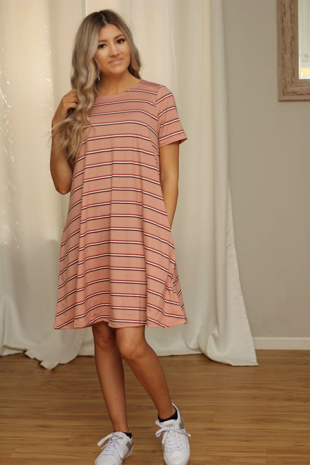 Easy breezy striped swing dress- FINAL SALE!