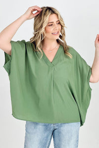 Easel Dolman Sleeve Loose Fit Tunic