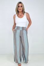 Load image into Gallery viewer, Cozy Co &quot;Boho Vibes&quot; Smocked Waistband Palazzo Pants
