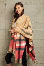 Load image into Gallery viewer, e.Luna Plaid Shawl Poncho Cardigan
